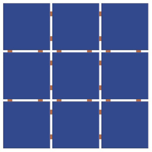 DECORADO DE 10X10 AZUL SERIE ROYAL CERAL BLANCO