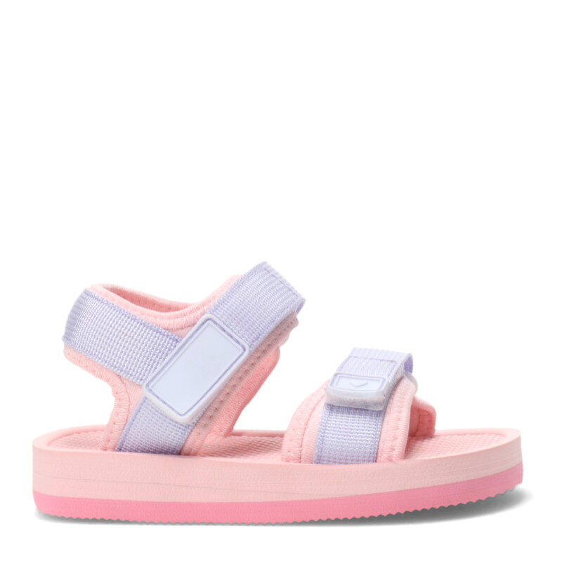 Sandalia de Niños Croco Kids GLADIOLUS con tiras y velcro Rosado