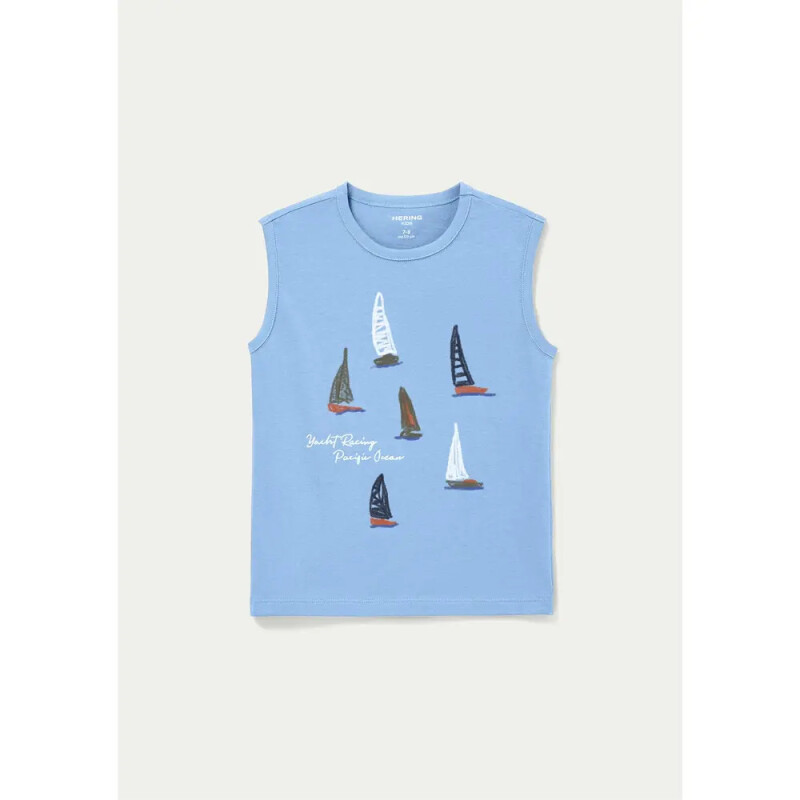 CAMISETA REGATA MASC AZUL CLARO