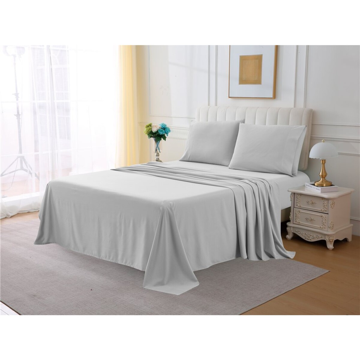 JGO SABANA ALG 144H QUEEN 160x200+35CM GRIS 