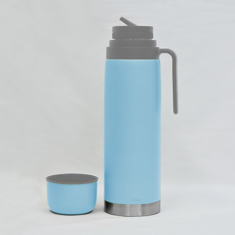 Termo Acero Inox 1Lt c/Manija Fija Mantiene Frío Calor Comet Celeste