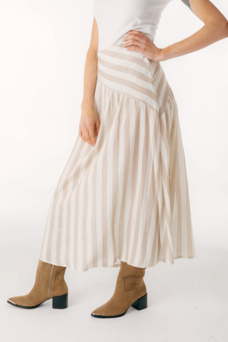 Falda Zeia Rayas Beige