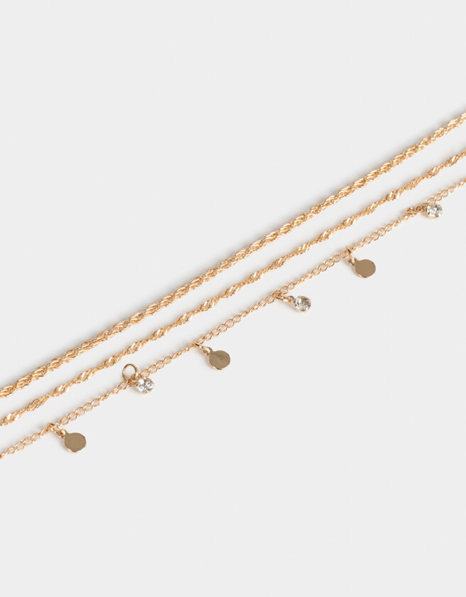 Collares Cortos Con corazón Cortos Con Corazon - Dorado