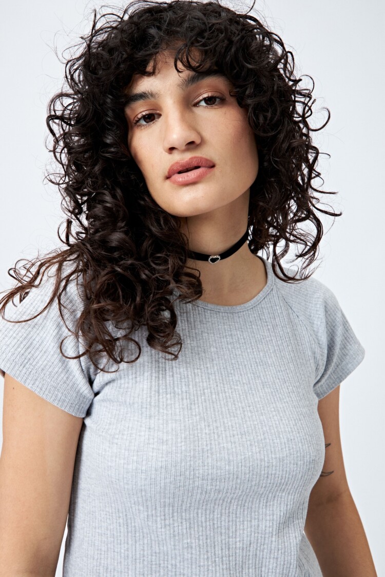 REMERA SANTA Gris Melange