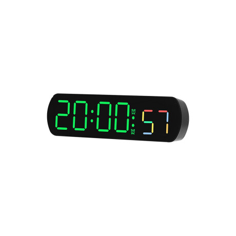 Reloj digital LED de escritorio Negro