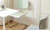 Silla de Comedor Metal Cromado y Madera - Moon Verde