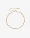 Collares Cortos Strass Collar Corto Con Strass - Dorado