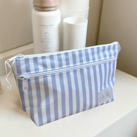 Cartuchera Cutie Rayas Celeste