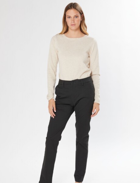 PANTALÓN CLÁSICO CON SPANDEX Negro