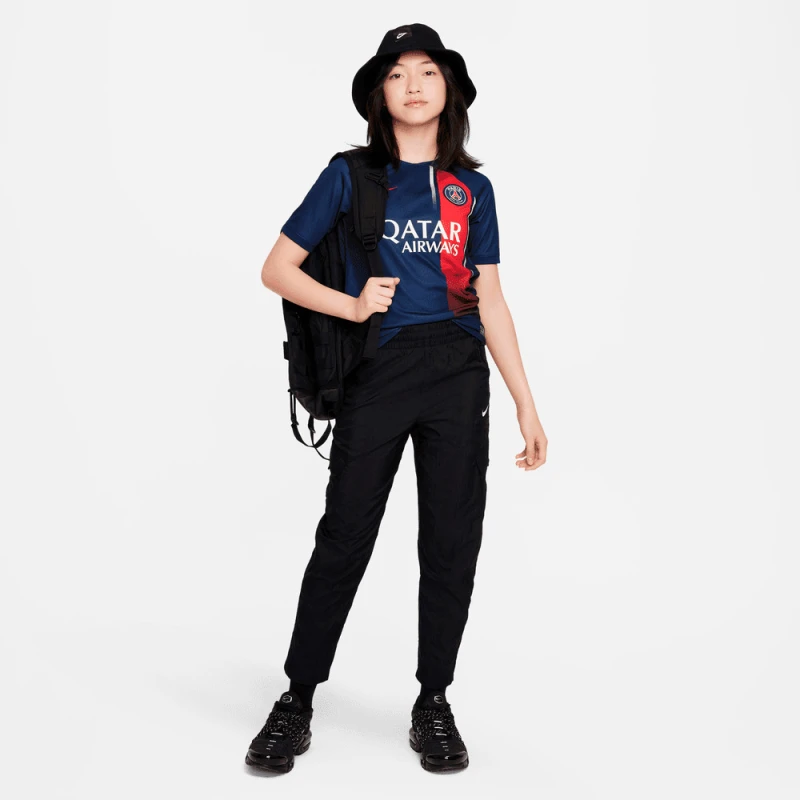 Remera Paris Saint-Germain 2023/24 Stadium Camiseta Oficial de Niños Azul