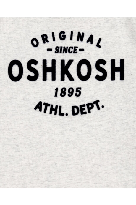 Remera de algodón, con logo, gris. Talles 2-5T Sin color