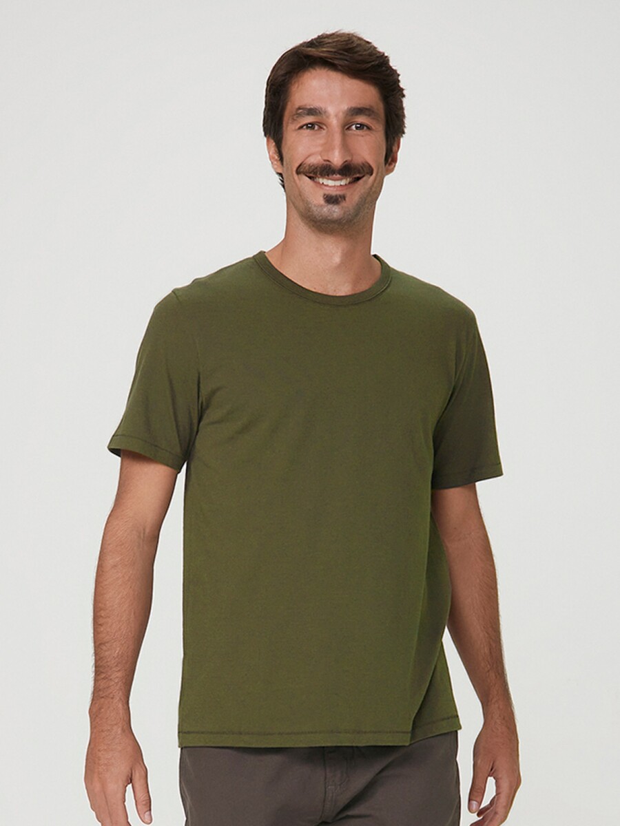 CAMISETAS MANGA CORTA SLIM - VERDE OSCURO 