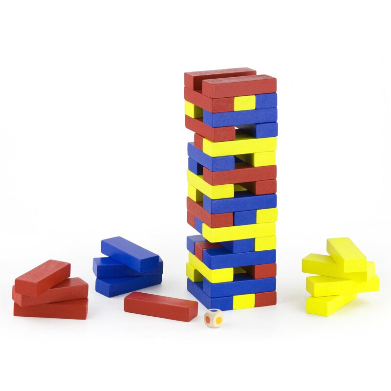 Juego de torre de bloques de madera Juego de torre de bloques de madera