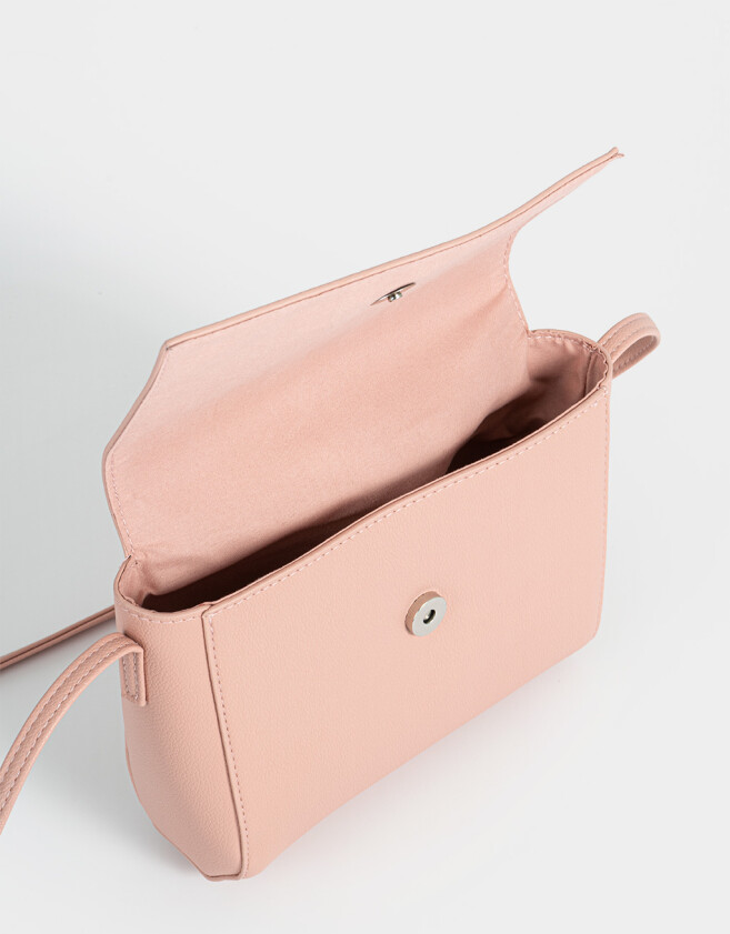 Bandoleras Special Price Clasico Bandolera Cuerina Solapa - Rosa Viejo