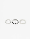 Sets Anillos Metal Set Anillos Metal Y Esmalte Color - Plateado Rodio