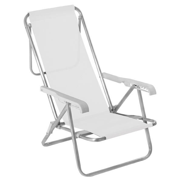 SILLA RECLINABLE 8 POSICIONES ALUM INIOSANNET BLANCO BLANCO