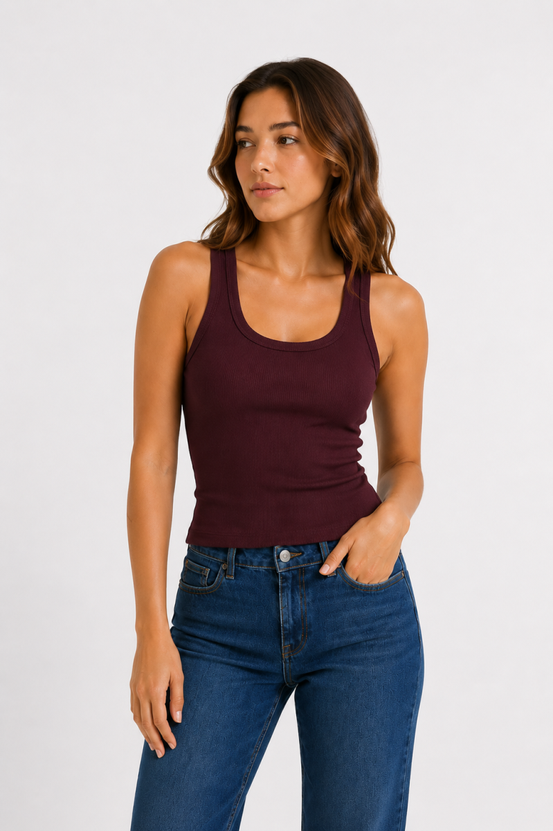 Musculosa Malisa - Cereza Oscuro 