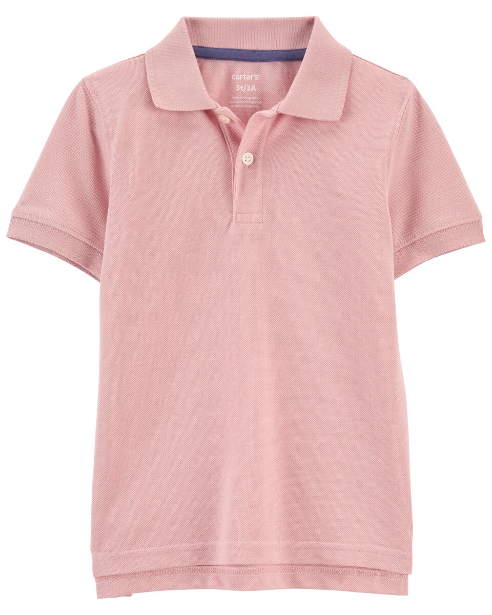 Remera polo de algodón, manga corta. Talles 2-5T 