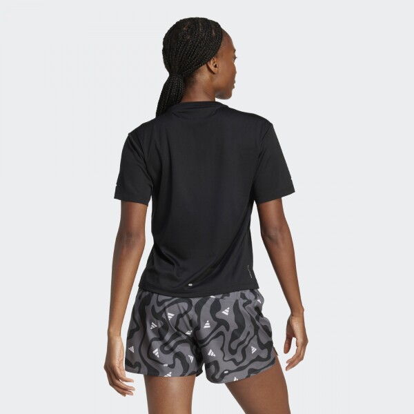 Remera Adidas Run It Brand Love Negro