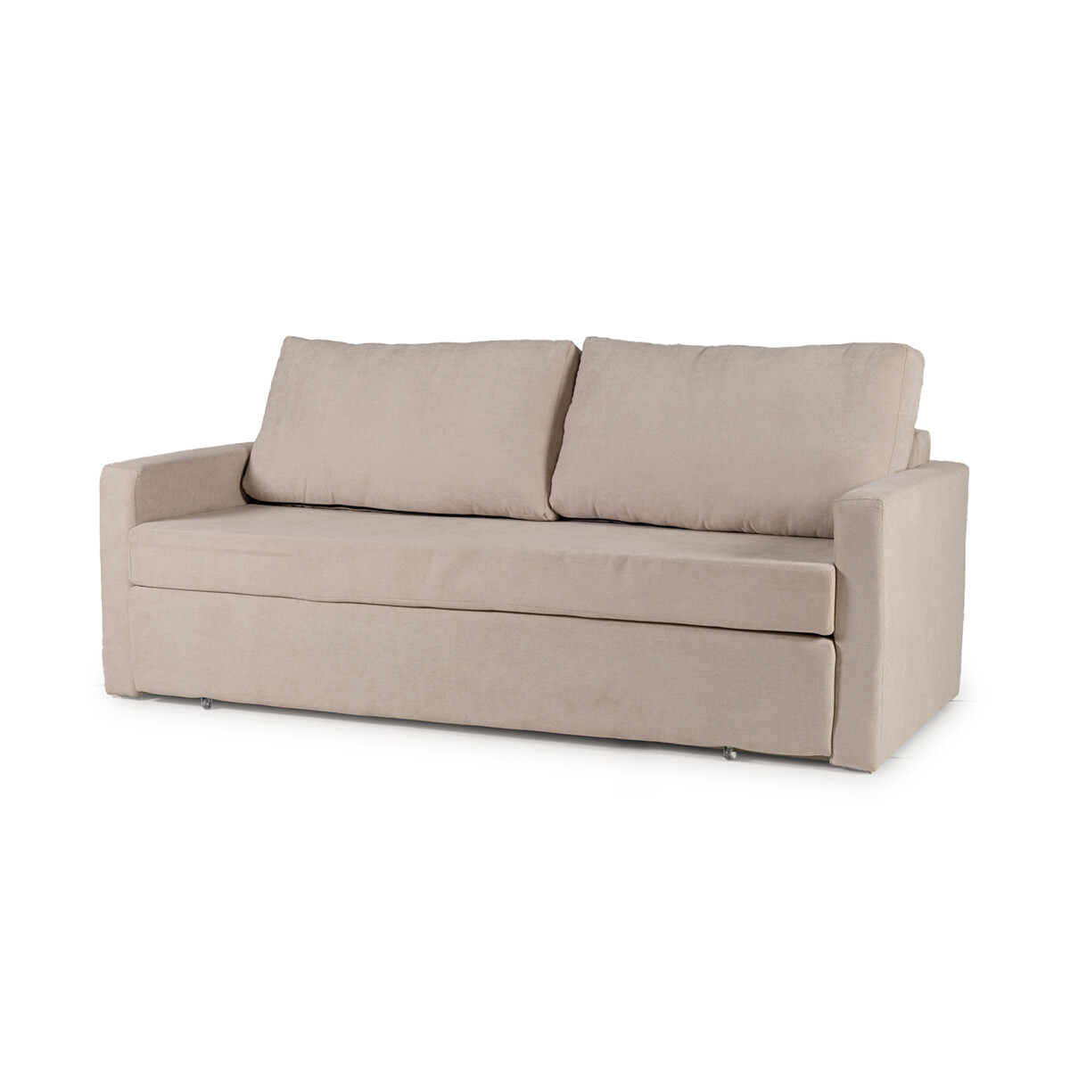 Sofá Cama Lucca - Tela Microfibra - Berlin 02 (Beige) 