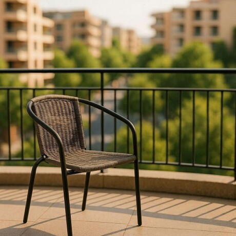 SILLA DE EXTERIOR RATTAN-SINTETICO-Y-ACERO MARRON UBUD