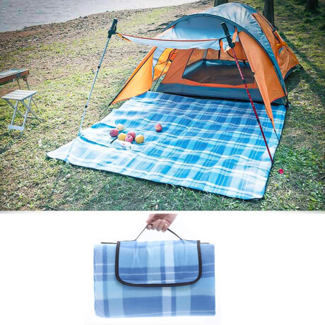 Manta Estera 2x2mt Aislante Térmico Camping Picnic Azul