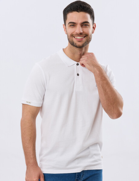 REMERA POLO LISA JERSEY Blanco