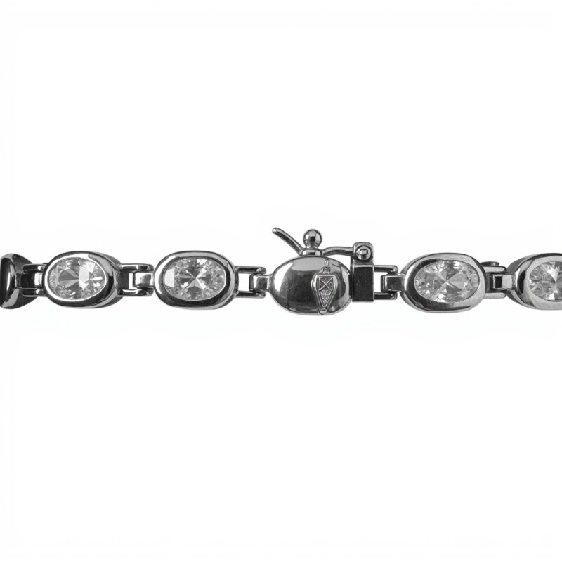 Pulsera oval con zirconias - Plata 925 - piedra zirconia - PU3897 conpiedra