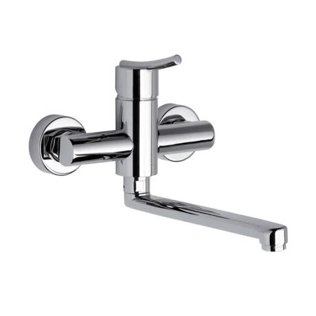 Griferia De Pared Cocina Monocomando Cromo Fv 000