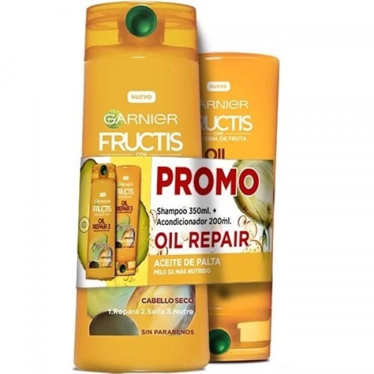 Shampoo Fructis 350 Oil Repair + Acondicionador 200 Ml 