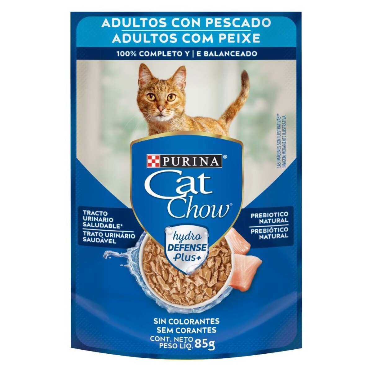 CAT CHOW EN SALSA - ADULTOS PESCADO 85 GRS 