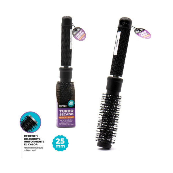 Cepillo Térmico de Cerámica 25 mm – Evok Cepillo Térmico de Cerámica 25 mm – Evok