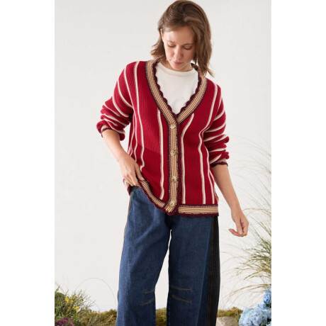 Cardigan Sur Rojo