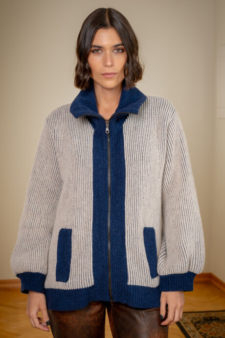 Campera roble Azul