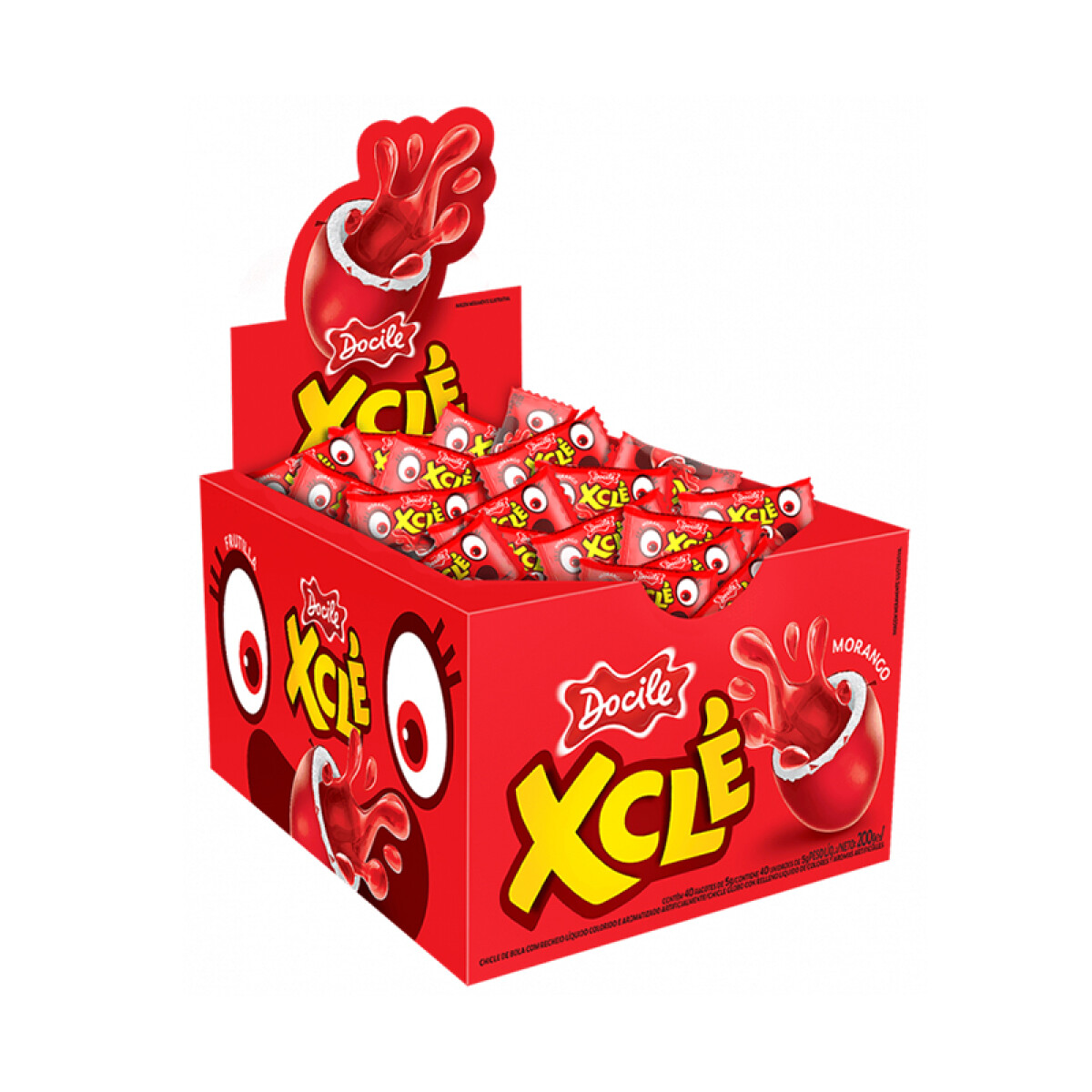 Chicle DOCILE XCLE x40 unidades 200grs - Frutilla 