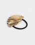 Gomitas Elásticas Cuff Gomita Elástica Caracola Metálica - Dorado