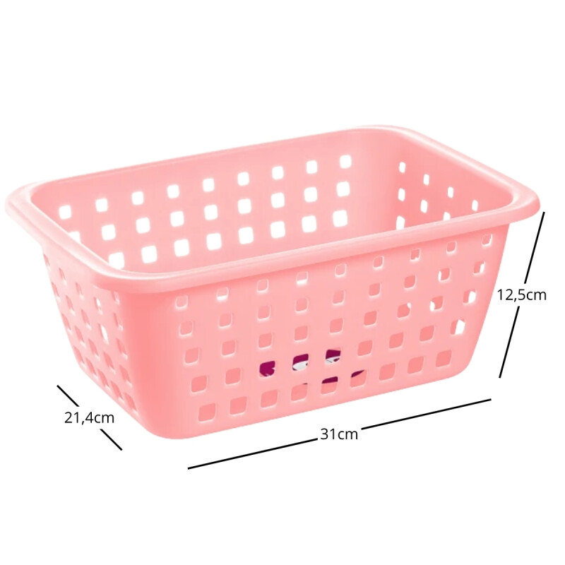 Set x2 Cestos grandes 5,2 lts ROSADO