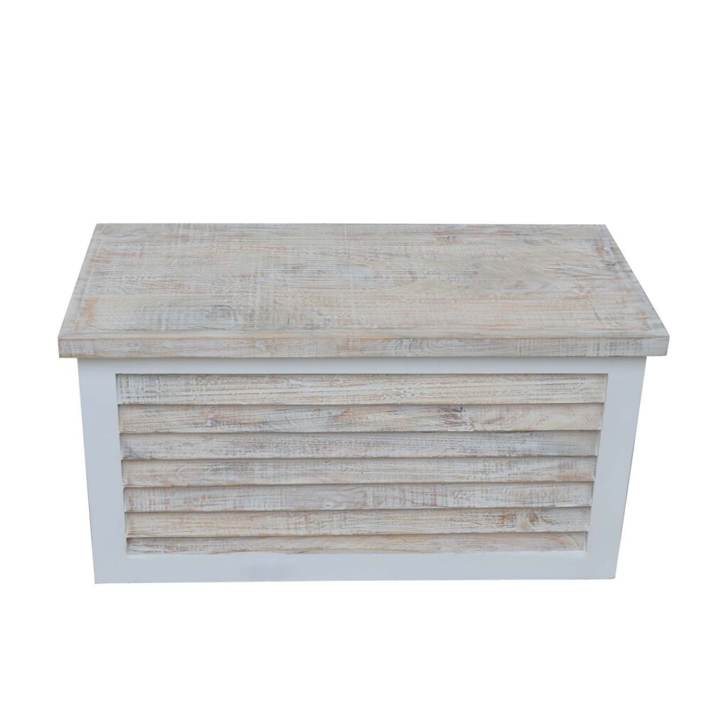 PIE DE CAMA BAÚL MADERA BLANCO EZIO