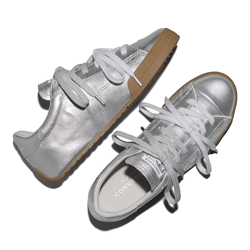 Zapatillas Chuck Taylor Lo Metallic Leather Unisex Silver