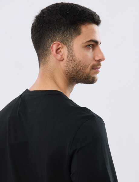 REMERA ESTAMPADA DE ALGODÓN Negro