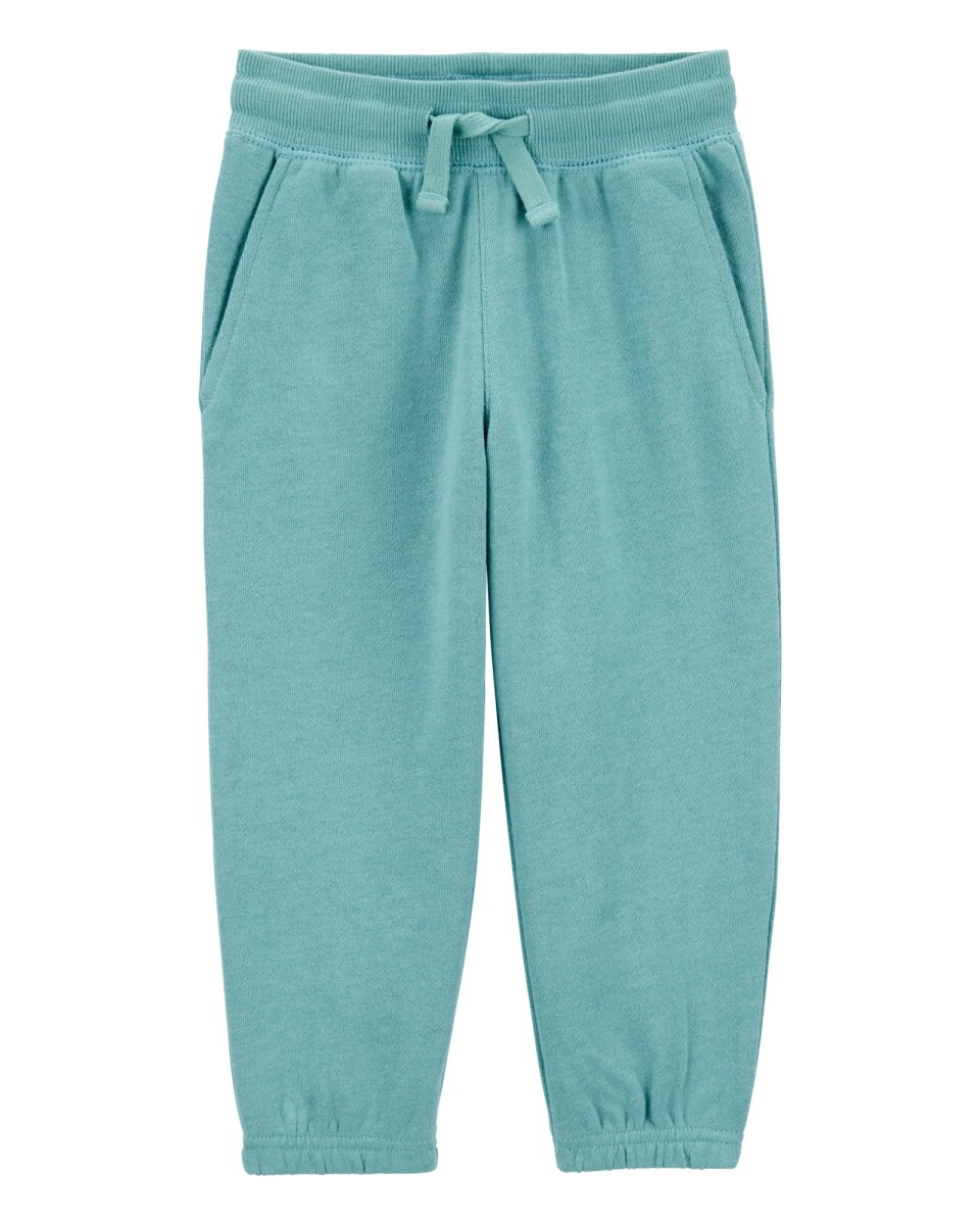 Pantalón deportivo de algodón, con logo, verde. Talles 2-5T 