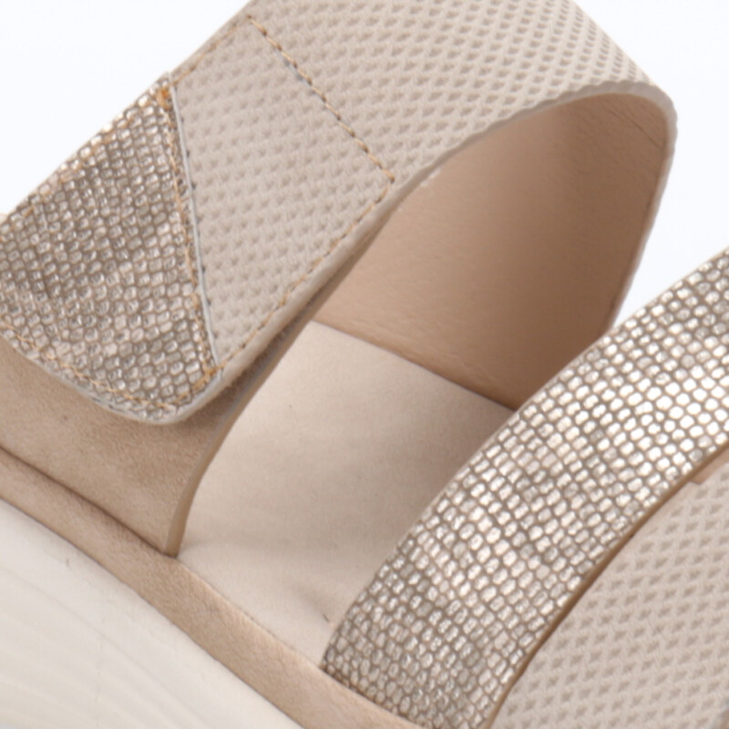 Sandalias de Mujer Lady Confort s DINAN con dos tiras Beige