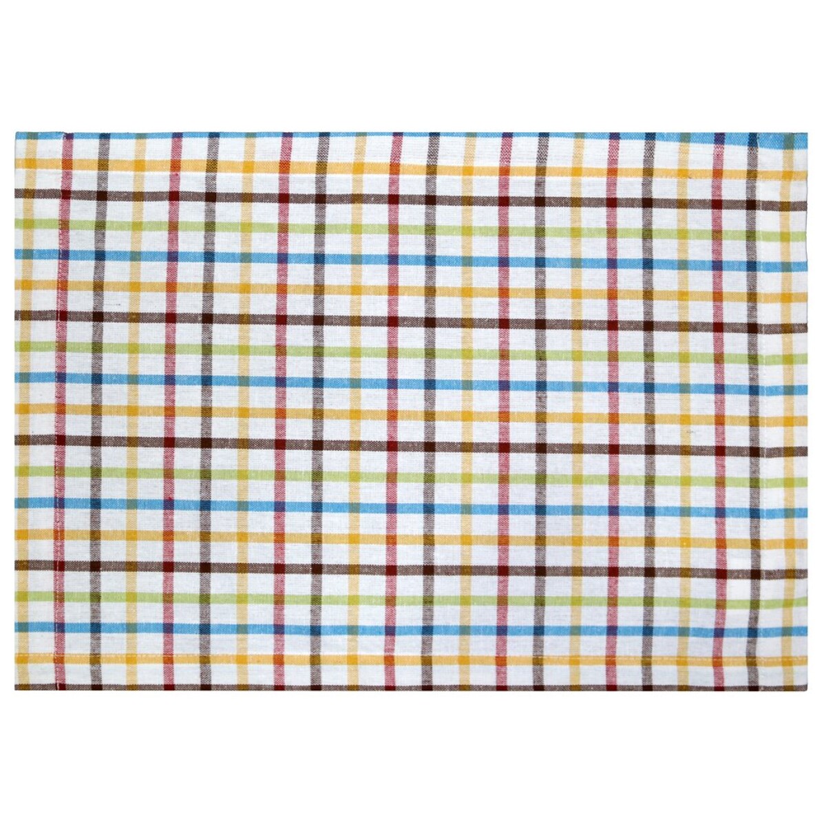 INDIVIDUAL ALGODÓN 35X45CM CUADROS MULTICOLOR 