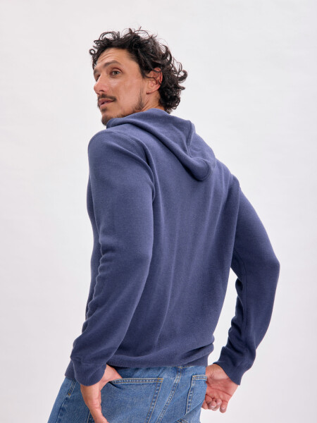 Buzo punto doble capa Azul