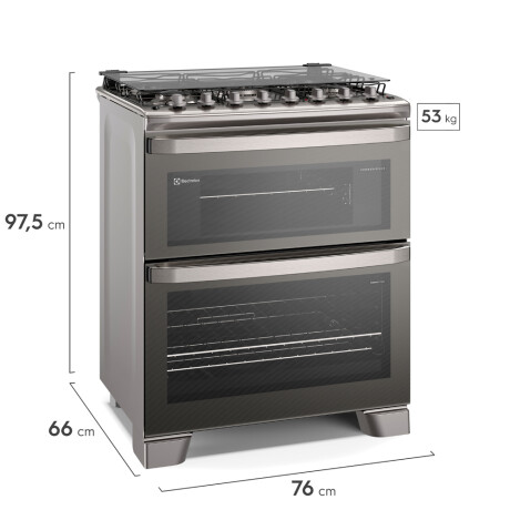 cocina electrolux 5 hornallas doble horno FE5DC ACERO INOXIDABLE