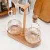 Set 2 aceiteras vidrio madera Set 2 aceiteras vidrio madera