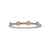 Brazalete Vintage-Plata 925-Piedra Zirconia naranja y blanca-BR3037 conpiedra