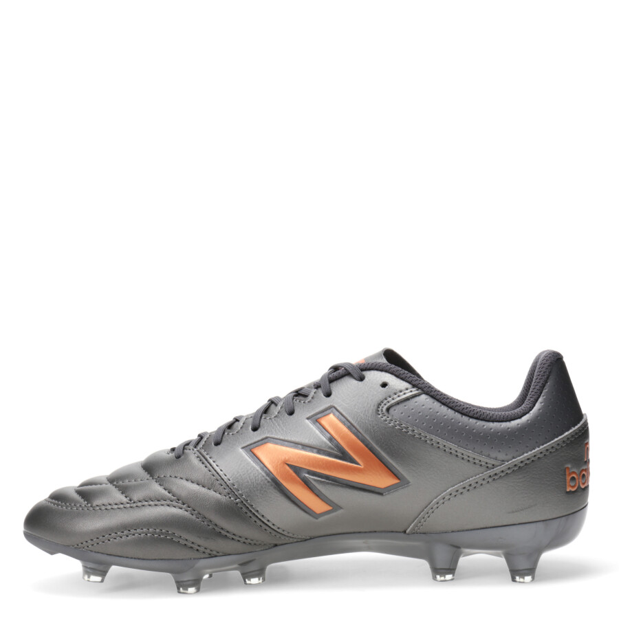 Championes de Hombre New Balance Futbol 11 442 V2 Academy FG Plateado - Cobrizo