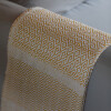 Manta para sillón y cama algodón Rombos Mostaza 180 x 130 cm