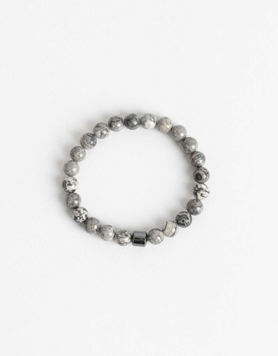 Pulsera De Piedras Men´s Collection - Gris Melange 